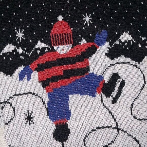 vintage 80s 90s‎ barbra sue cute knit sweater winter snow skating holiday small - Picture 7 of 8